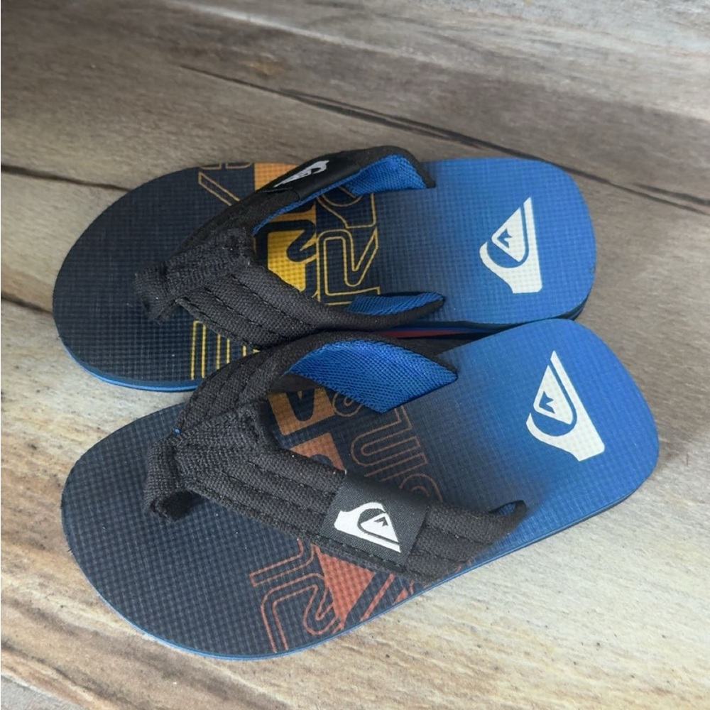 Quiksilver Blue, Black & Yellow Boys' Sandals